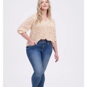 NWT Torrid Cheetah Georgette Blouse 🐆